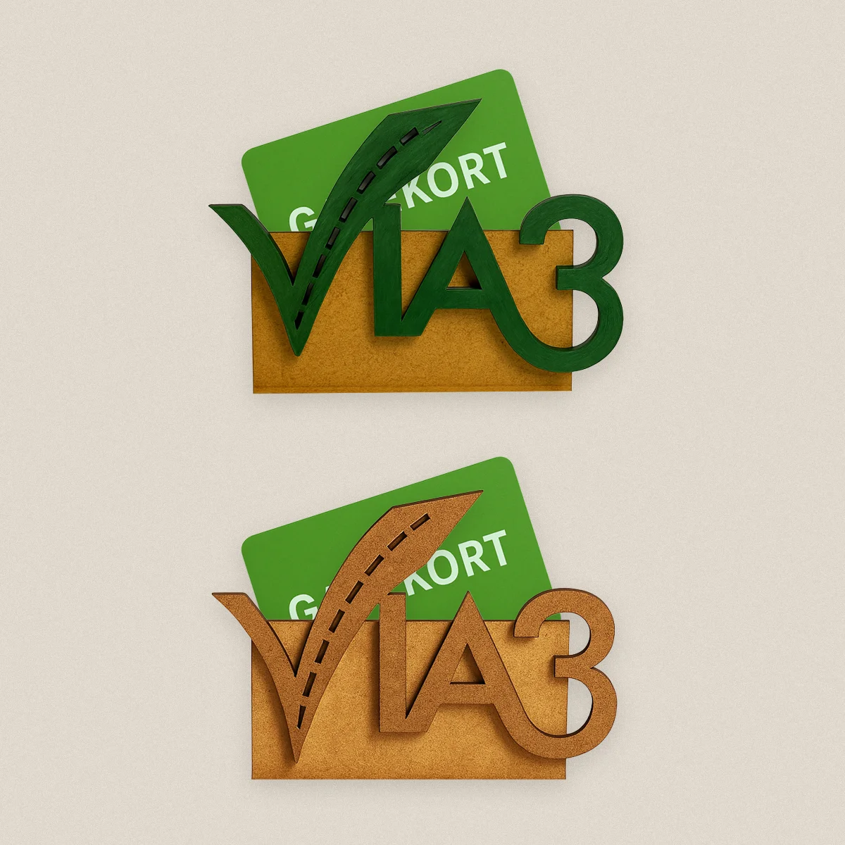 Kortholder for gavekort med logo